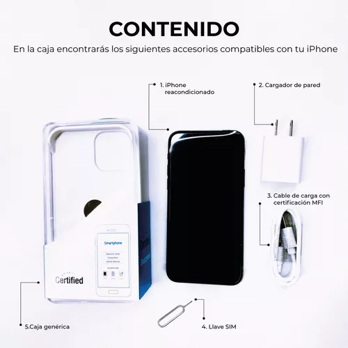  Apple iPhone 11, 64GB, Rojo (Reacondicionado) : Celulares y  Accesorios