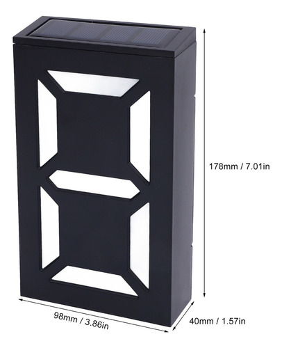 Y Señal De Dirección Digital Solar De Pared Led Con Números