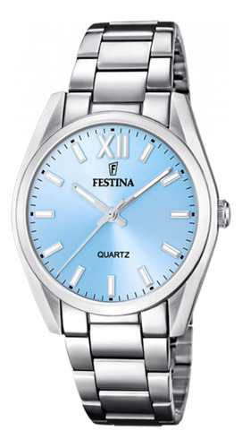 Reloj Festina Mujer Acero F20622/3 Color de la malla Plateado Color del bisel Plateado Color del fondo Celeste