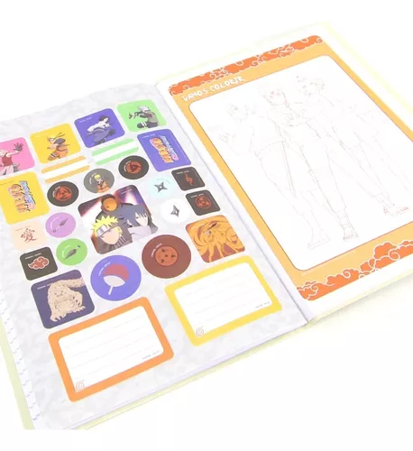 Caderno Naruto/Dragon Ball Brochurão 80 Fls C/4 Kit Completo - Tem