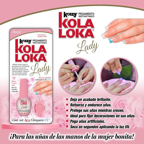 Kola Loka Lady En Brocha Para Uñas 5g Con Lámpara Uv