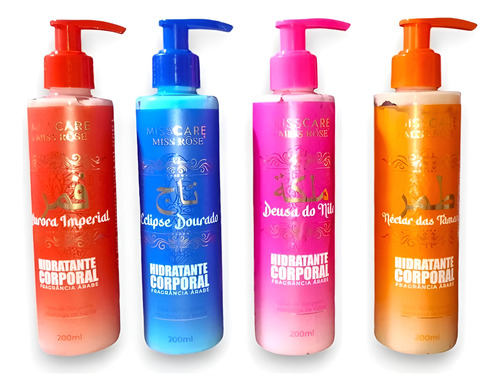 Hidratante Corporal Árabe Deusa Do Nilo Miss Rose 200ml Fragrância Deusa do Nilo Rosas