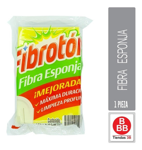 Imagen 1 de 2 de Fibra Esponja, Fibrotón (6.5x10cm)