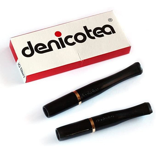 2 Denicotea Cigarrillos Titular Negro Con Filtros De Color A