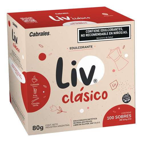 Edulcorante Clasico Liv Caja 100 Unidades