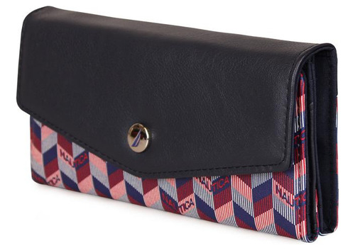Billetera De Mujer Catar Azul-rojo Nautica