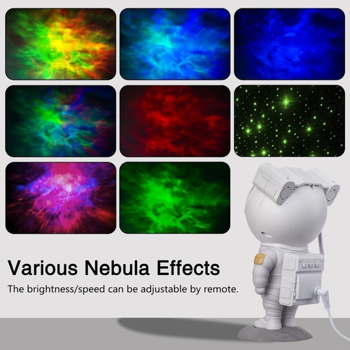 Proyector De Estrellas Astronautas Luz De Noche Para Niños N