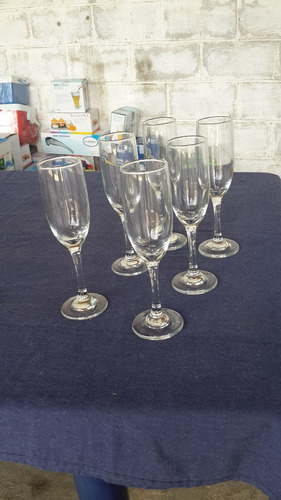 !nuevo! Set 6 Copas De Cristal Para Champagne