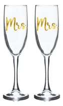 Comprar Copas De Champagne Novias Lgtb Mrs Y Mrs Para Brindis 