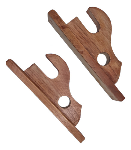 Juego De Cortineros Madera Cedro Natural Barnizado 2pz Modelo 3 Cedro Natural Barnizado Antipolilla