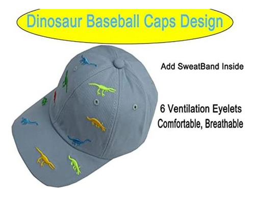 Gorro De Béisbol Para Niños, Divertido Gorro De Dinosaurio P