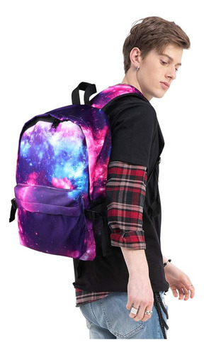 Mochila E-clover Impermeable Diseno Galactico