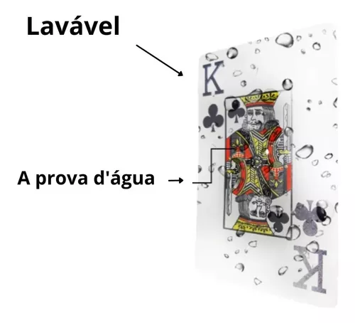 Baralho Duplo 100% Plástico 108 Cartas Prova D'Água Resistente