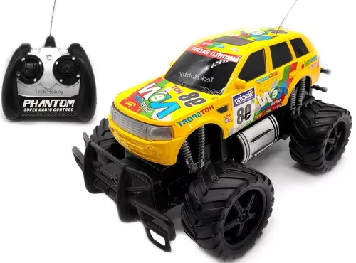 Carro Monster Carrinho de Controle Remoto Grande 37cm e 28cm 4x4 Buggy  Rally Off-Road Carrinho Monster Veloz