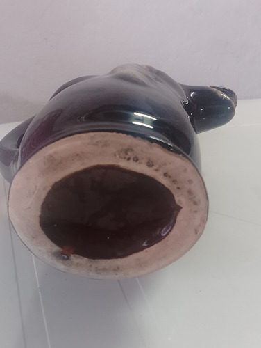 Antigua Jarra Pingüino De Ceramica Marrón Oscuro (Usado)