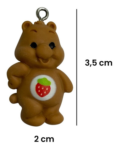 Pingente De Urso Colorido Para Pulseira Colar Brincos 20pçs Comprimento 34 Mm Diâmetro 20 Mm