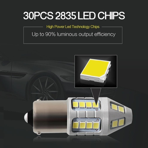 Imagen 3 de 8 de S&d Kit 2 Focos Led 1156ba15s 1000lm 5w 6000k
