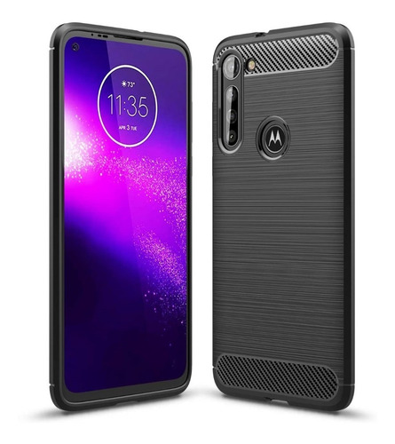 Funda Tpu Fibra De Carbono Compatible Con Moto G8 Power 