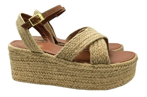 Sandalias Altas Plataformas Huaraches Yute Moda Dama