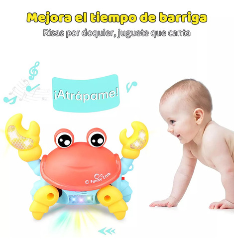 Luz con sensor de música infantil Crab Toy Fujão
