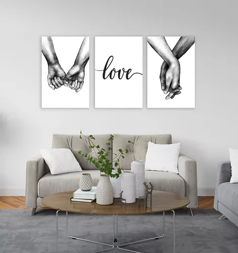 Set X6 Cuadros Habitación Amor Pareja Romántico Modernos