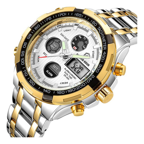 Relojes Led De Acero Inoxidable Goldenhour Man Calendar