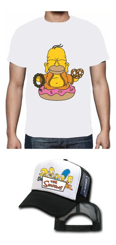 The Simpson Homero Combo Gorra + Camiseta
