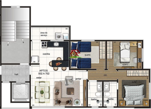 Imagem 2 de 10 de Ótimo Apartamento De 3 Quartos E 1 Vaga No Rio Branco! - 2617