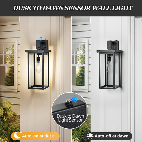 Lámpara De Montaje En Pared Para Exteriores Con Sensor De At