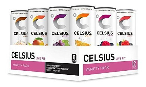 Celsius Fitness Drink Variedad De Sabores Originales, Zero