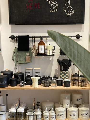 Imagen 2 de 5 de Barral Cocina Negro Organizador Deco 1 Mt