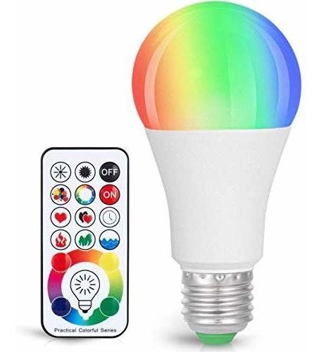 Bombilla Led Multicolor Con Control Remoto De 10w Regulable