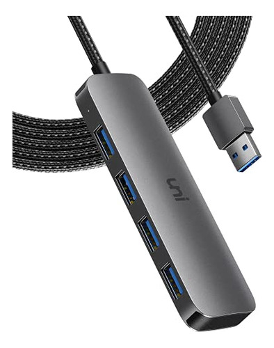 Adaptador Usb Hub 4-port, Uni Usb 3.0 Data Hub Con Cable Ext