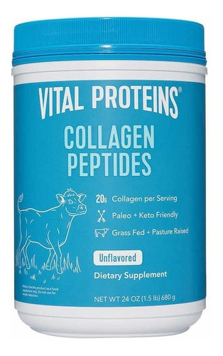 Colageno Polvo Peptides Pasture-raised Grass-fed Paleo 20 Oz