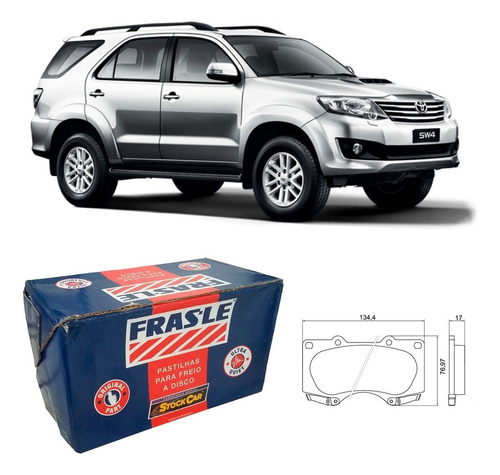 Jogo Pastilhas Freio Frasle Dianteiro Hilux Sw4 2010 2011