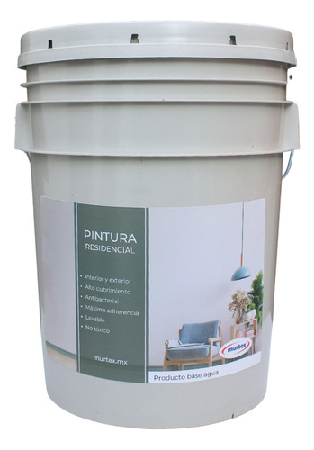 Pintura Para Interior Y Exterior Lavable 10 Litros