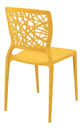 Cadeira Tramontina Joana Amarelo Restaurante Lancheria Bar