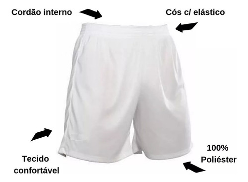 Shorts Masculino Calção Plus Size Sport Grande G1 Ao G5 Academia Lazer Tamanho Grande Poliester