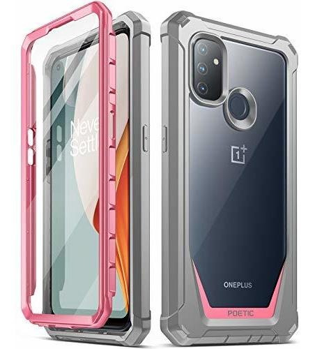 Funda  Para Oneplus Nord N100estuche Parachoques Poetic Rosa