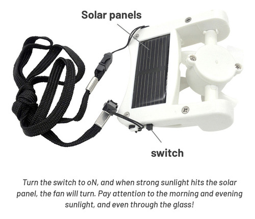 Mini Ventilador Portátil Solarfan Solar Powerhat Con Clip Po
