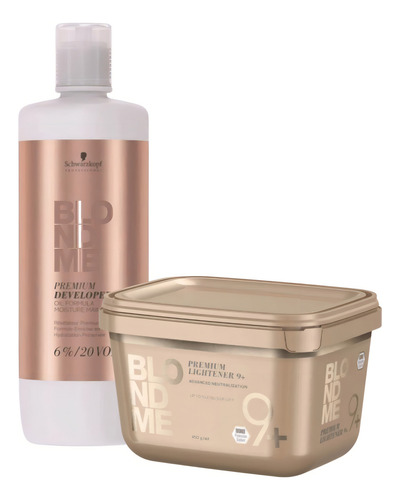 Kit Pó Descolorante Lightener Ox 1000ml Schwarzkopf Blondme Tom Ox 20 Volumes