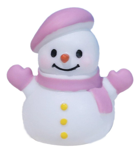 3 Estatua De Muñeco De Nieve Navideño En Miniatura, Estilo