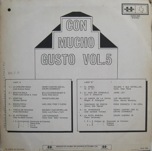 Con Mucho Gusto Vol.5 Lp Vinilo (Usado)
