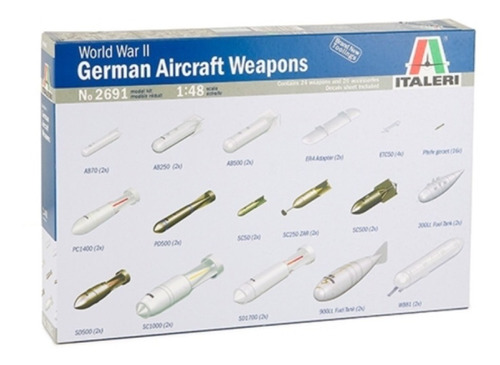 Armamento Aviones Italeri 2691 German Aircraft Weapons 1/48 