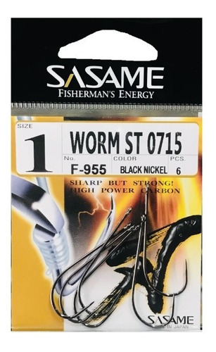 Anzuelos Sasame Worm St 0715 F-955 N° 1 Made In Japan