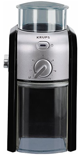 Molinillo Café Krups Gvx212, 17 Ajustes Molido, Negro-metal