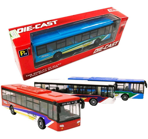 Colectivo Bus Micro Die Cast Metal Pull Back 0316 Bigshop