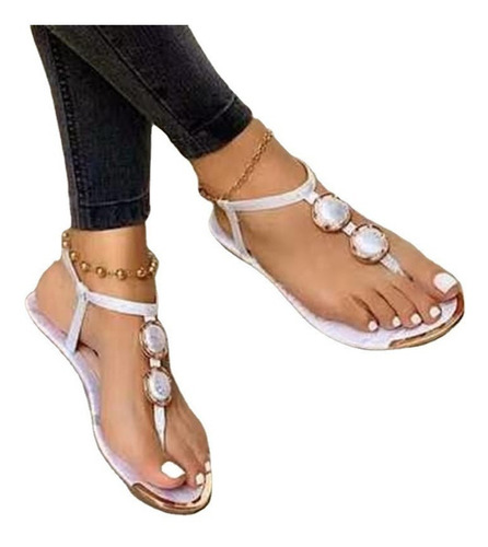 Summer Casual Beach Clip Toe Low Heel Sandalias De Mujer