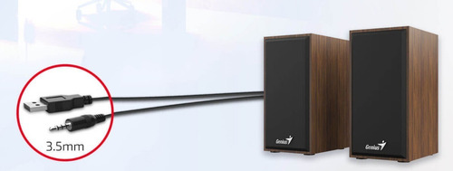 Parlante Genius Sp-hf180 Madera Usb