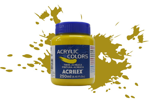 Tinta Acrílica Acrylic Colors Acrilex 250 Ml Cor Amarelo Cadmio - 324